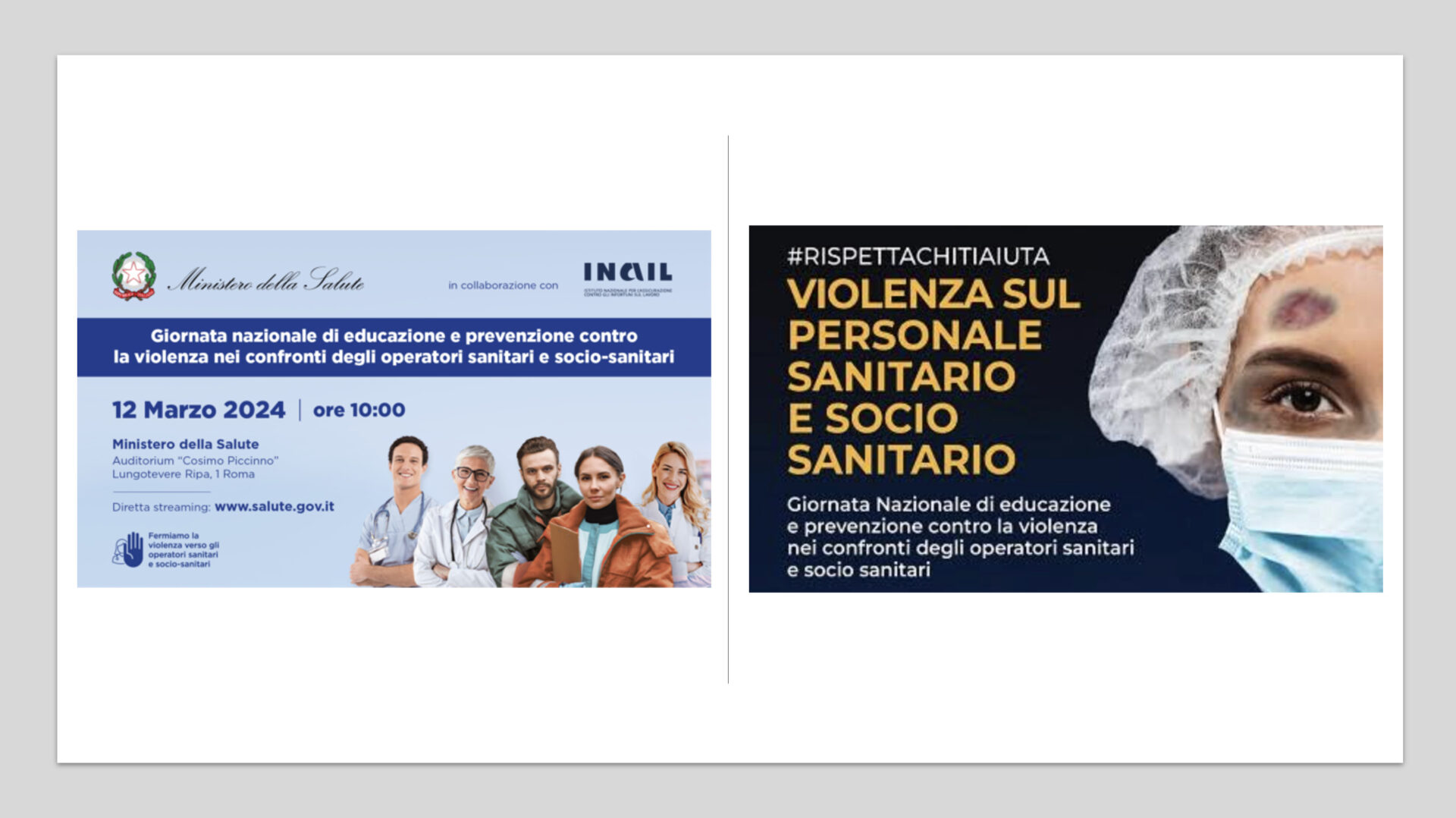 Due eventi streaming sul tema “violenza sul personale sanitario e socio-sanitario” – 12 marzo 2024 ore 10:00 e 15:30