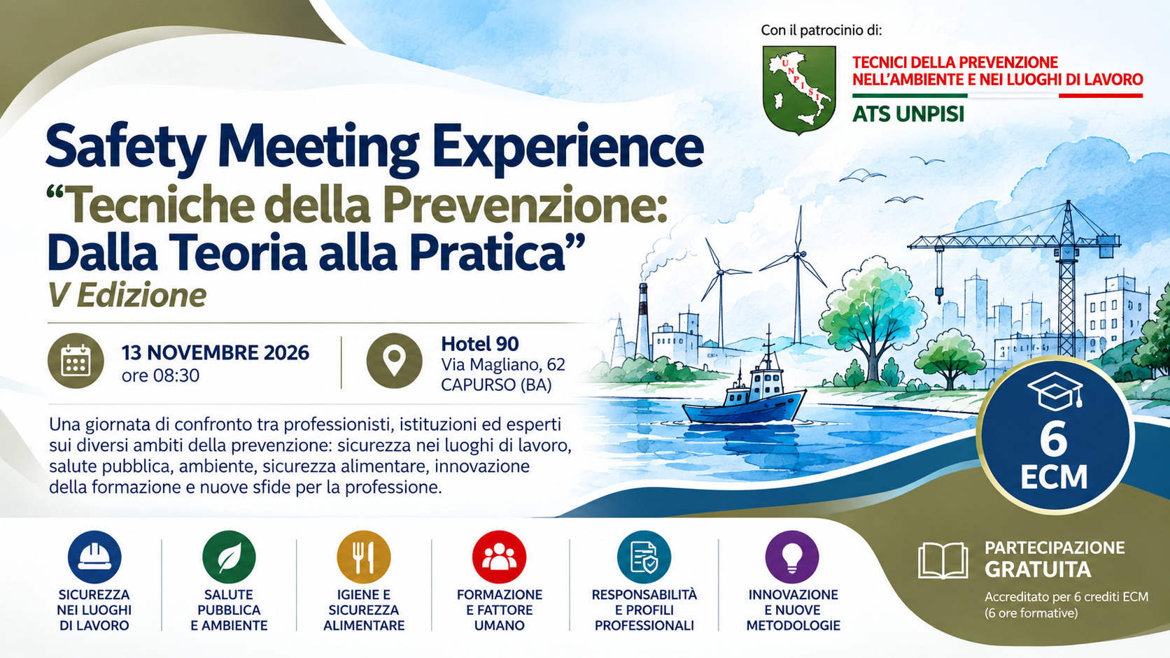 Safety Meeting Experience 2026: ATS UNPISI patrocina la V edizione dedicata alle “Tecniche della Prevenzione”