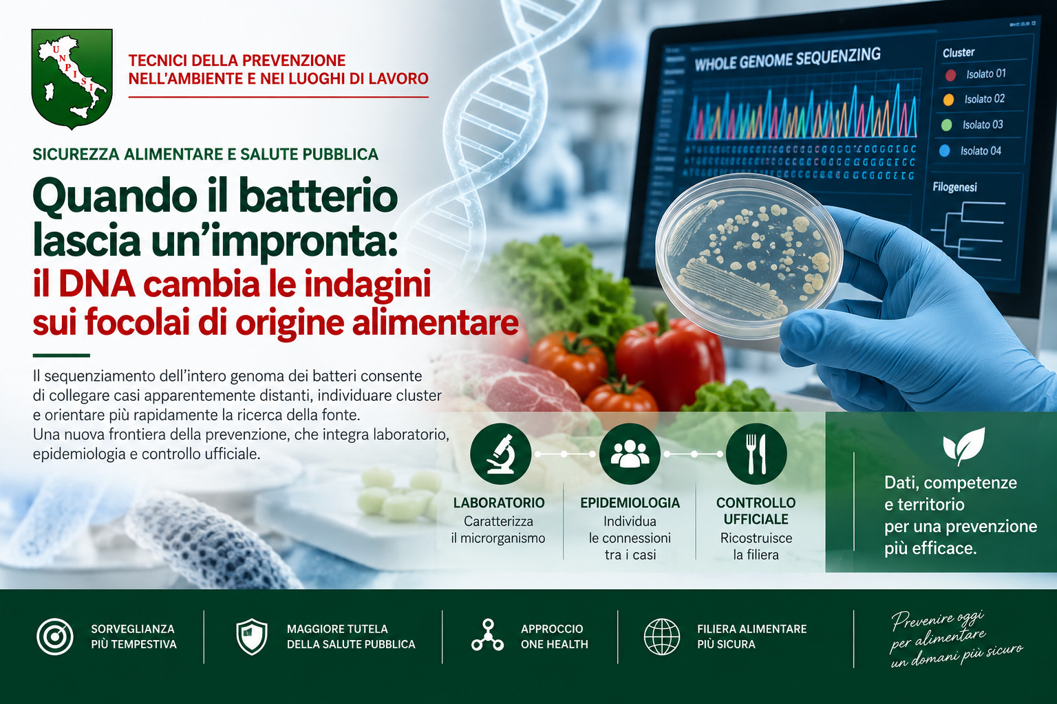 Quando il batterio lascia un’impronta: il DNA cambia le indagini sui focolai di origine alimentare