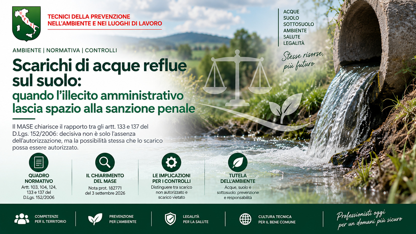 Scarichi di acque reflue sul suolo: quando l’illecito amministrativo lascia spazio alla sanzione penale